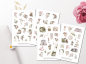 Preview: Hochzeit Sticker Set